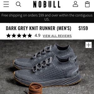 NoBull dark grey knit runners sz 10.5